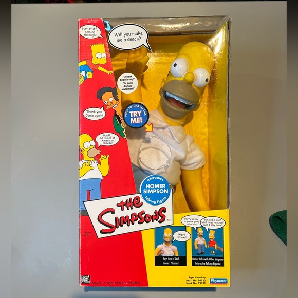 The Simpsons Homer Talking Doll Playmates 2000 Y2K Rare Collectible - Picture 15 of 15